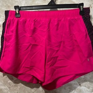 Running Shorts Hot Pink‎ Athletic Gym Workout Activewear Shorts L